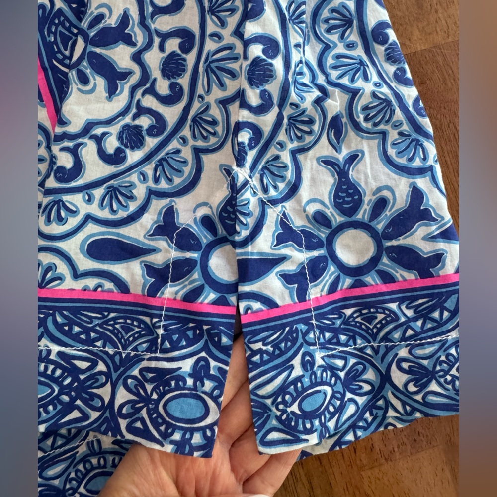 Lilly Pulitzer Amelia Island Tunic Top SZ M Resort White Pooling Around - Picture 7 of 15